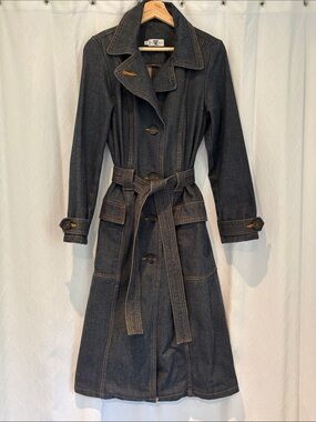 Y2K Denim trench Coat